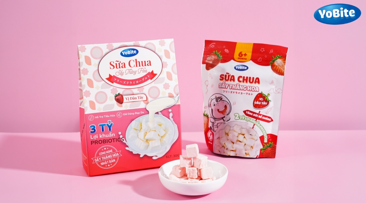 SỮA CHUA KHÔ SẤY THĂNG HOA YOBITE VỊ DÂU TÂY 20G