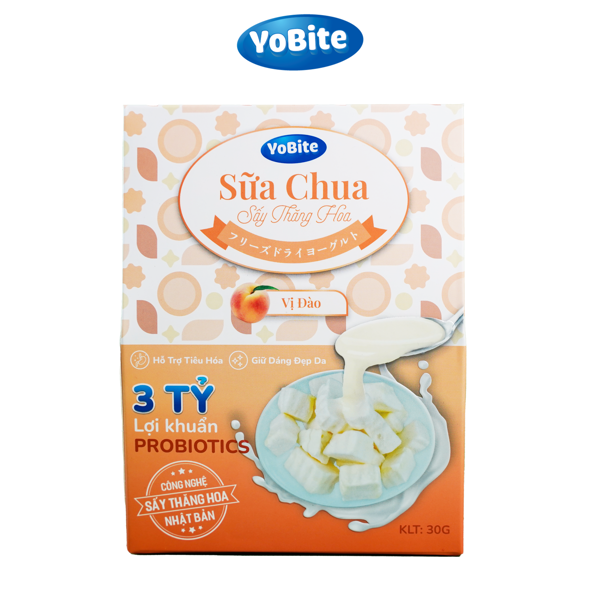 Sữa Chua Sấy Thăng Hoa - YoBite Healthy - Vị Đào - 30gr