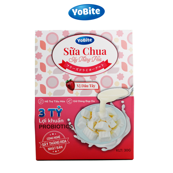 Sữa Chua Sấy Thăng Hoa - YoBite Healthy - Vị Dâu Tây - 30gr