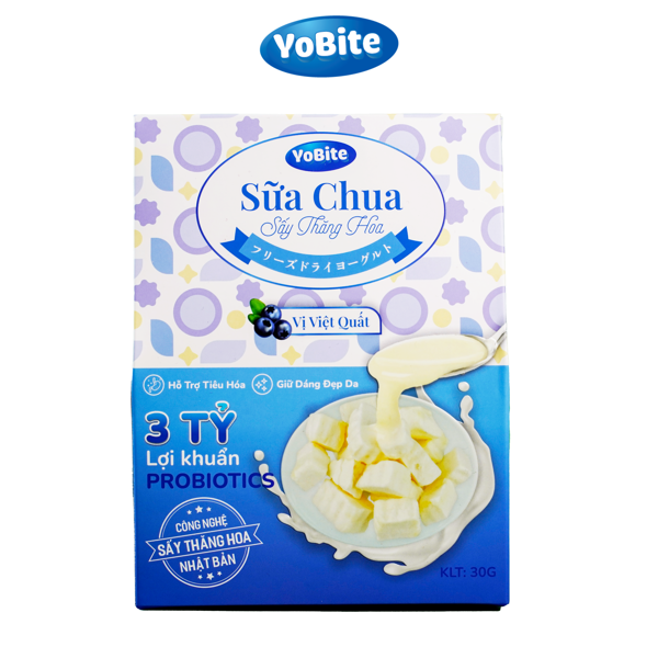 Sữa Chua Sấy Thăng Hoa - YoBite Healthy - Vị Việt Quất - 30gr