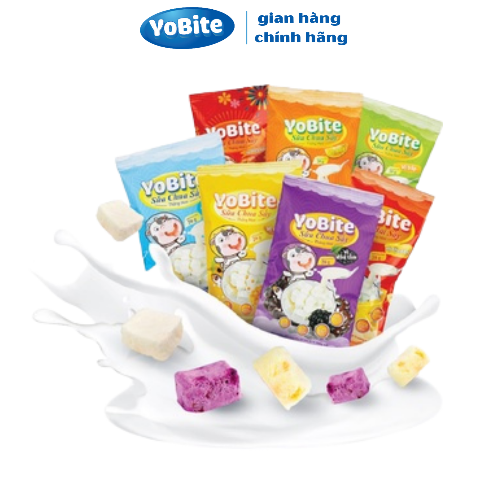  Combo 4 Túi Sữa Chua Khô Sấy Thăng Hoa YOBITE Mix Vị 20gr 