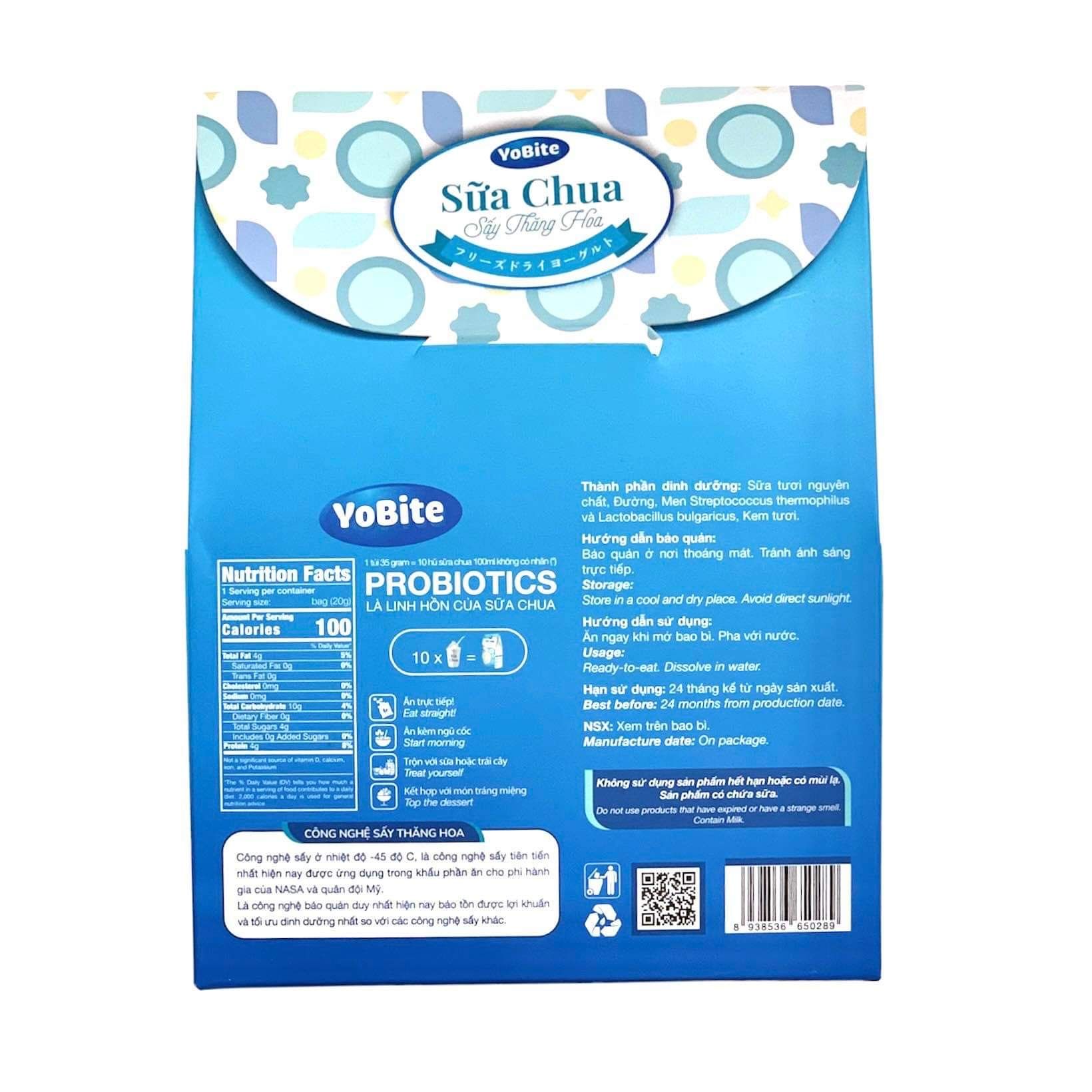  Sữa Chua Sấy Thăng Hoa - YoBite Healthy - Vị Truyền Thống - 30gr 