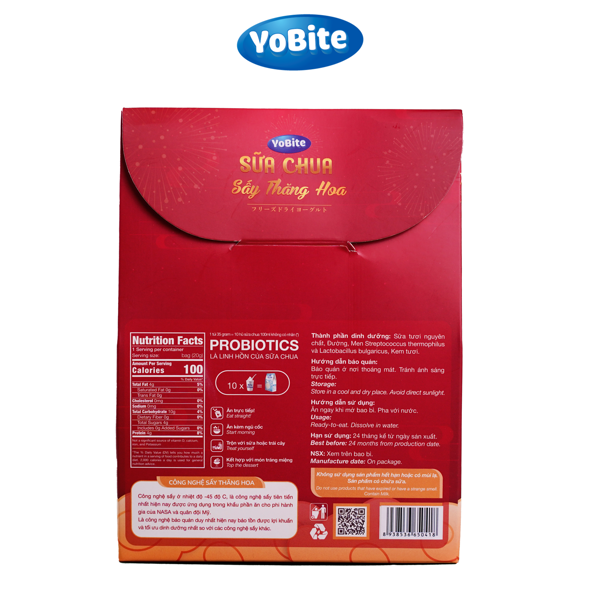 Sữa Chua Sấy Thăng Hoa - YoBite Healthy - Vị Tổng Hợp - 30gr - Giữ dáng đẹp da