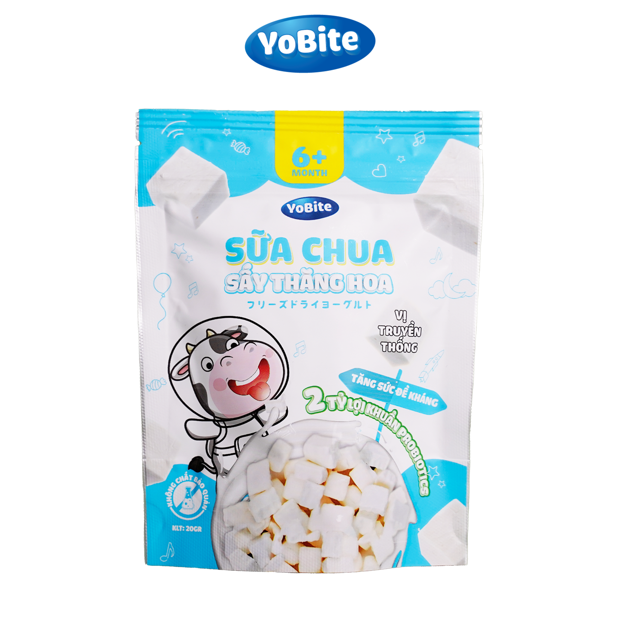  Sữa Chua Sấy Thăng Hoa YoBite - Vị Truyền Thống - 20gr 