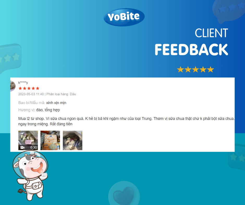 feedback của khách hàng YoBite